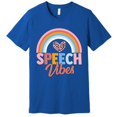 Speech Vibes Cute Speechfunny Giftlanguage Pathologist Therapist Fun Funny Gift Premium T-Shirt