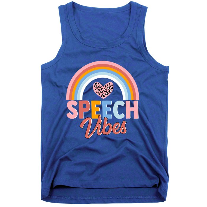 Speech Vibes Cute Speechfunny Giftlanguage Pathologist Therapist Fun Funny Gift Tank Top