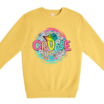 Summer Vibes Cruise Squad Vacation Premium Crewneck Sweatshirt