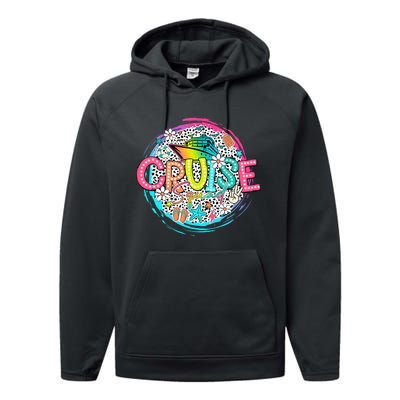 Summer Vibes Cruise Squad Vacation Performance Fleece Hoodie