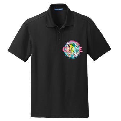 Summer Vibes Cruise Squad Vacation Dry Zone Grid Polo