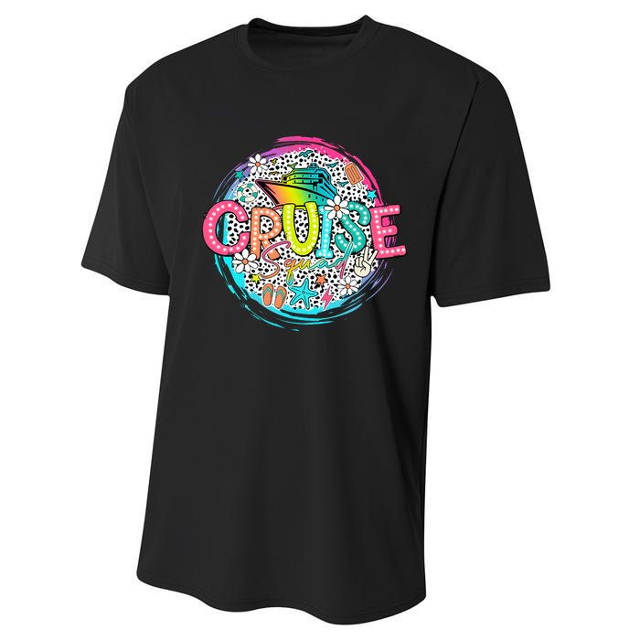 Summer Vibes Cruise Squad Vacation Performance Sprint T-Shirt