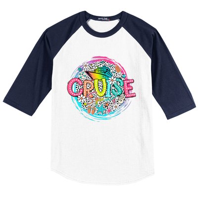 Summer Vibes Cruise Squad Vacation Baseball Sleeve Shirt