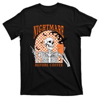 Spooky Vintage Coffee Lover Halloween Design T-Shirt