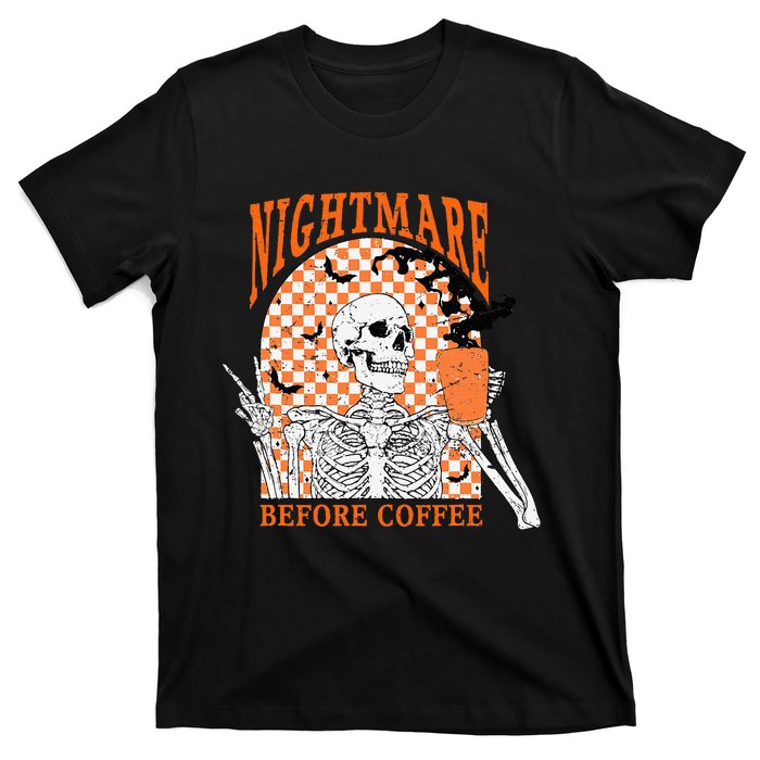 Spooky Vintage Coffee Lover Halloween Design T-Shirt