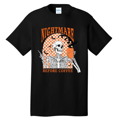 Spooky Vintage Coffee Lover Halloween Design Tall T-Shirt