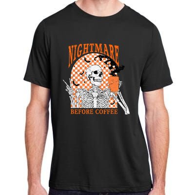 Spooky Vintage Coffee Lover Halloween Design Adult ChromaSoft Performance T-Shirt