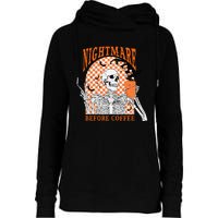 Spooky Vintage Coffee Lover Halloween Design Womens Funnel Neck Pullover Hood