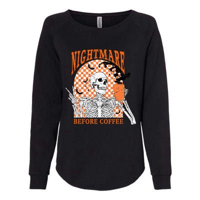 Spooky Vintage Coffee Lover Halloween Design Womens California Wash Sweatshirt