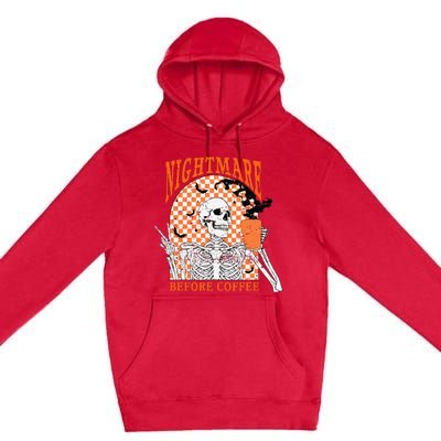 Spooky Vintage Coffee Lover Halloween Design Premium Pullover Hoodie