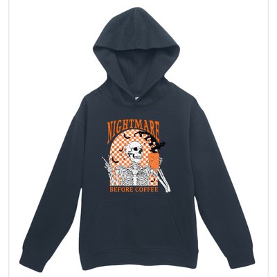 Spooky Vintage Coffee Lover Halloween Design Urban Pullover Hoodie