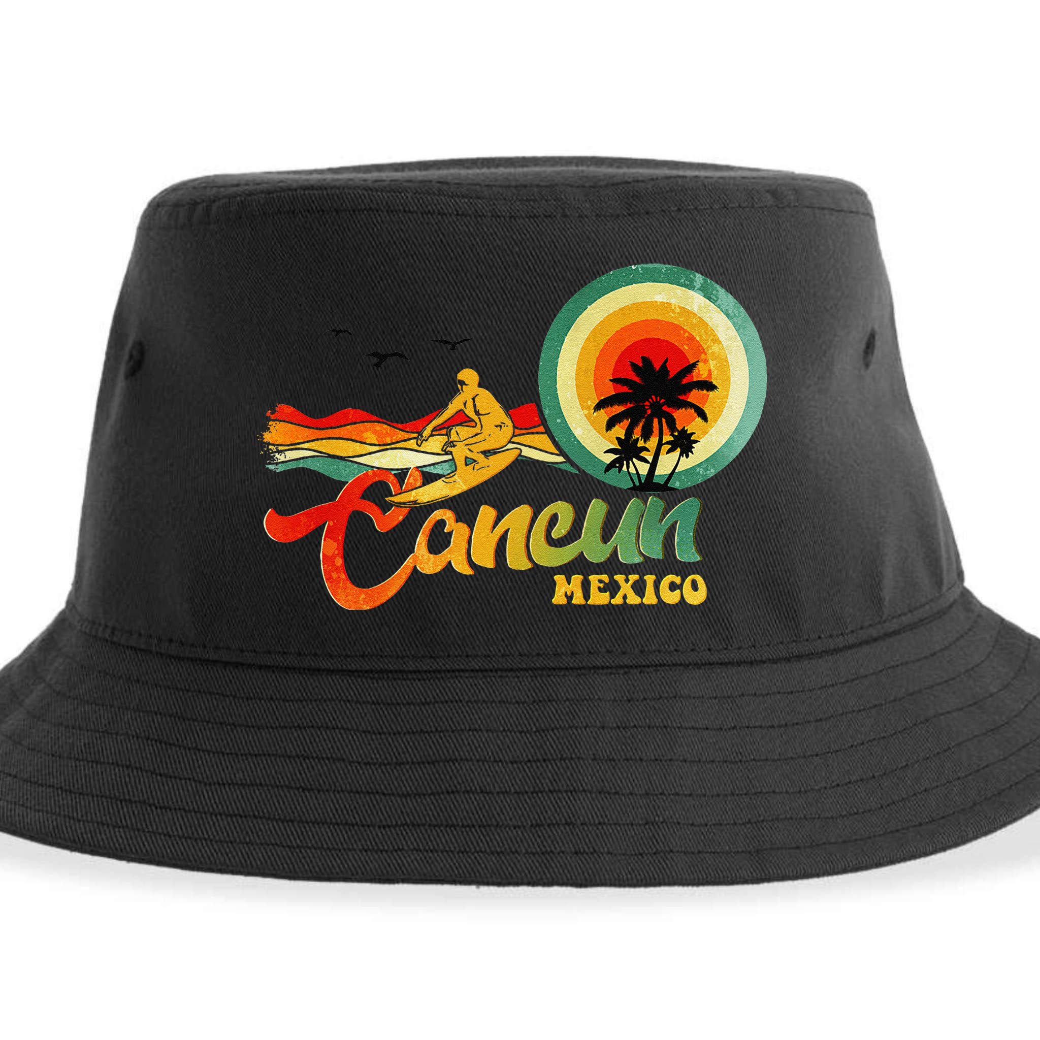Summer Vacation Cancun Mexico Beach Sustainable Bucket Hat