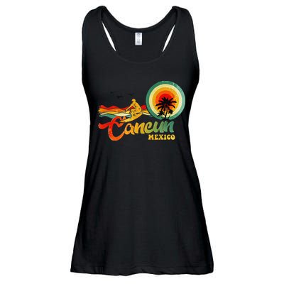 Summer Vacation Cancun Mexico Beach Ladies Essential Flowy Tank