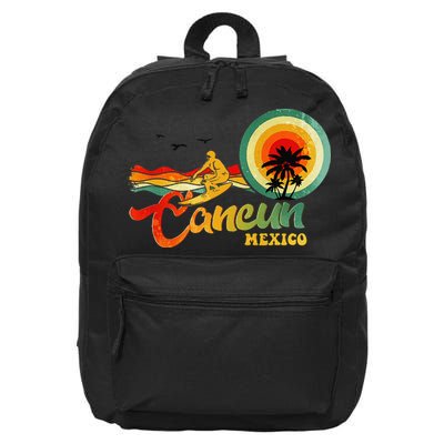 Summer Vacation Cancun Mexico Beach 16 in Basic Backpack