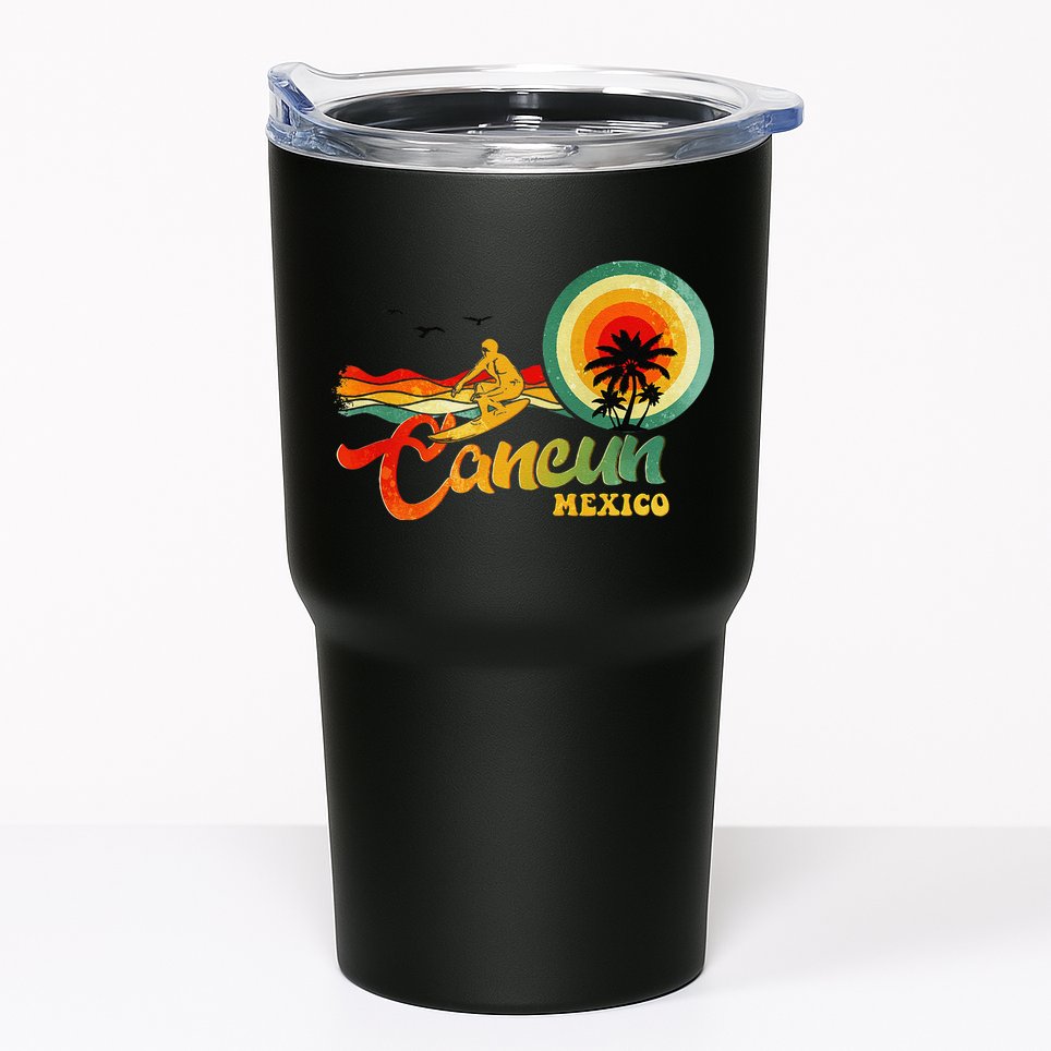 Summer Vacation Cancun Mexico Beach Tumbler
