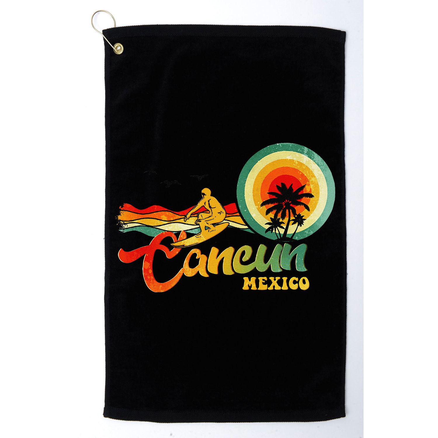 Summer Vacation Cancun Mexico Beach Golf Towel
