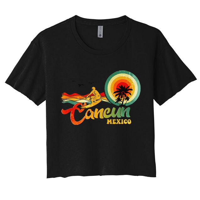 Summer Vacation Cancun Mexico Beach Crop Top