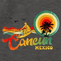 Summer Vacation Cancun Mexico Beach Vector Backpack