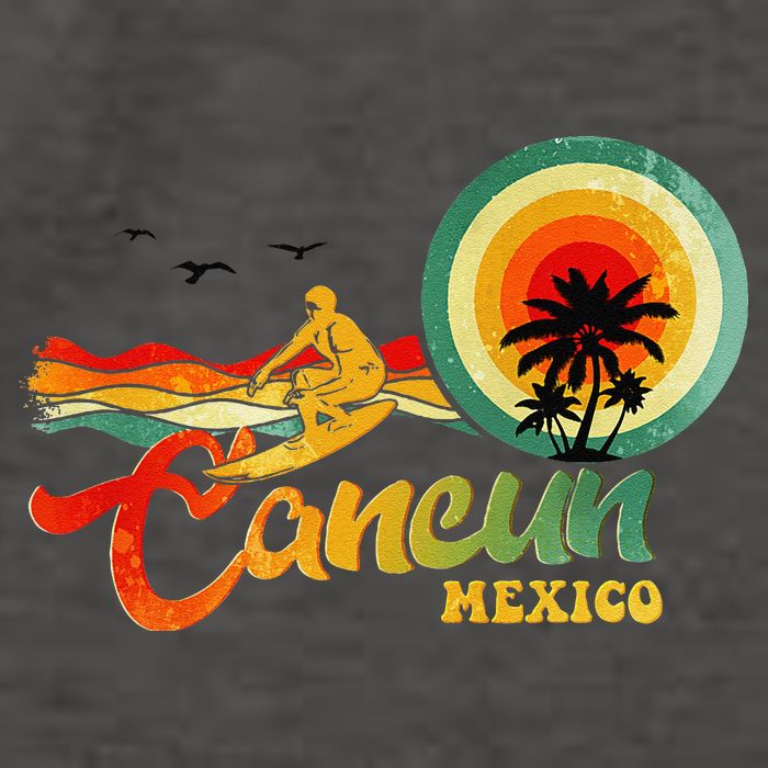 Summer Vacation Cancun Mexico Beach Vector Backpack