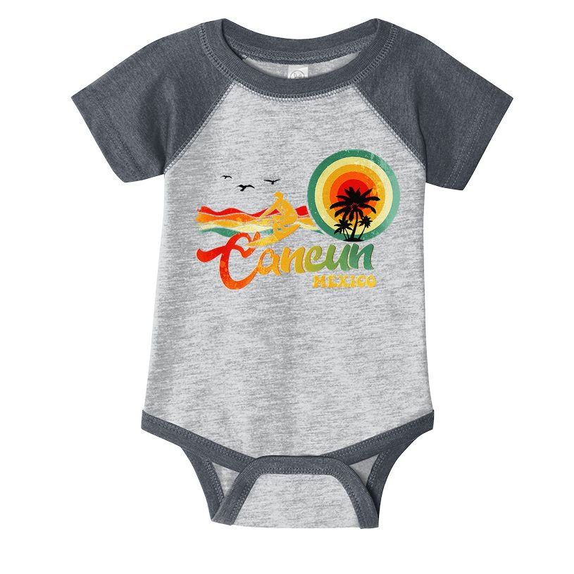 Summer Vacation Cancun Mexico Beach Infant Baby Jersey Bodysuit