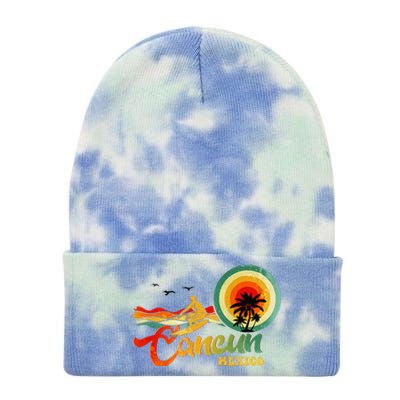 Summer Vacation Cancun Mexico Beach Tie Dye 12in Knit Beanie