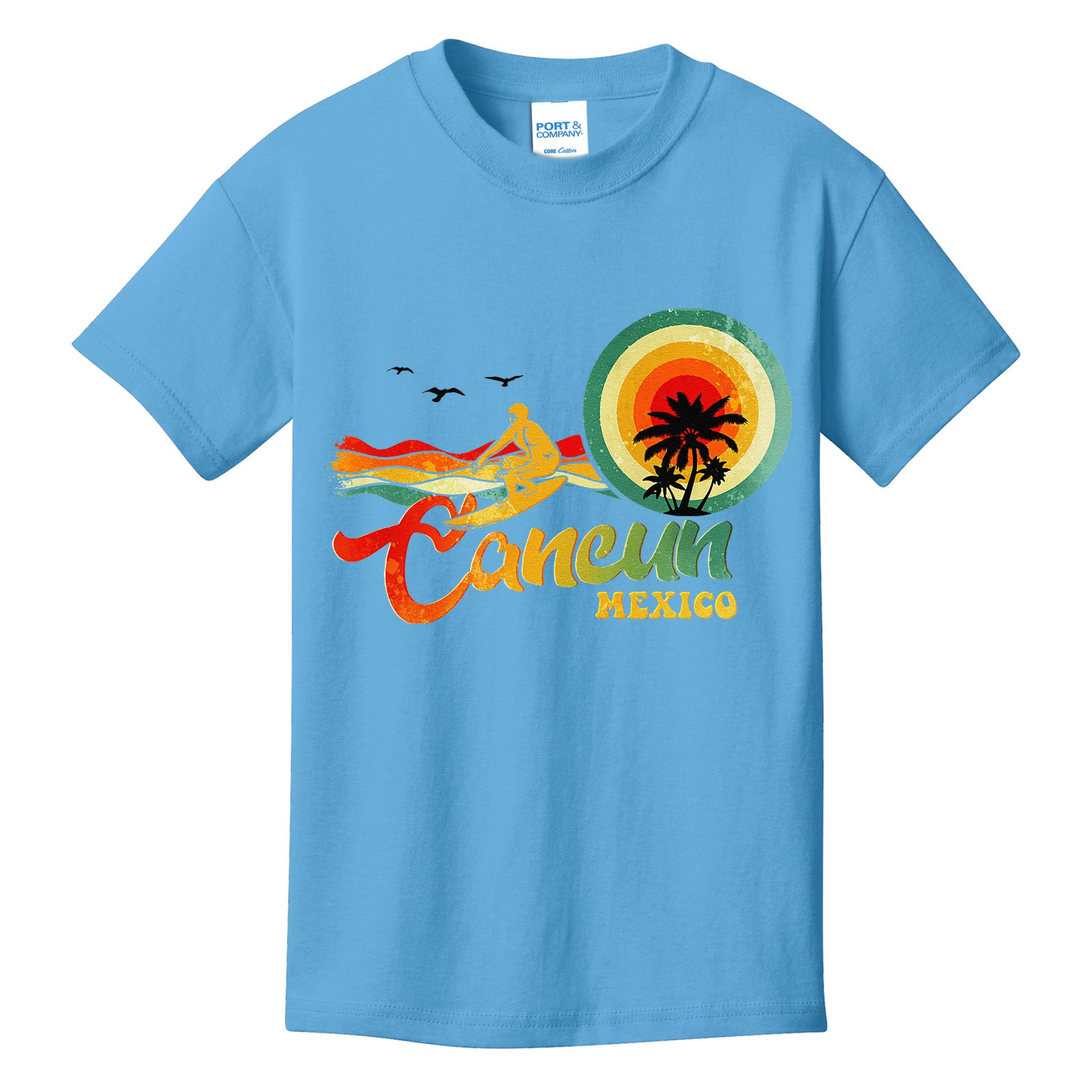Summer Vacation Cancun Mexico Beach Kids T-Shirt