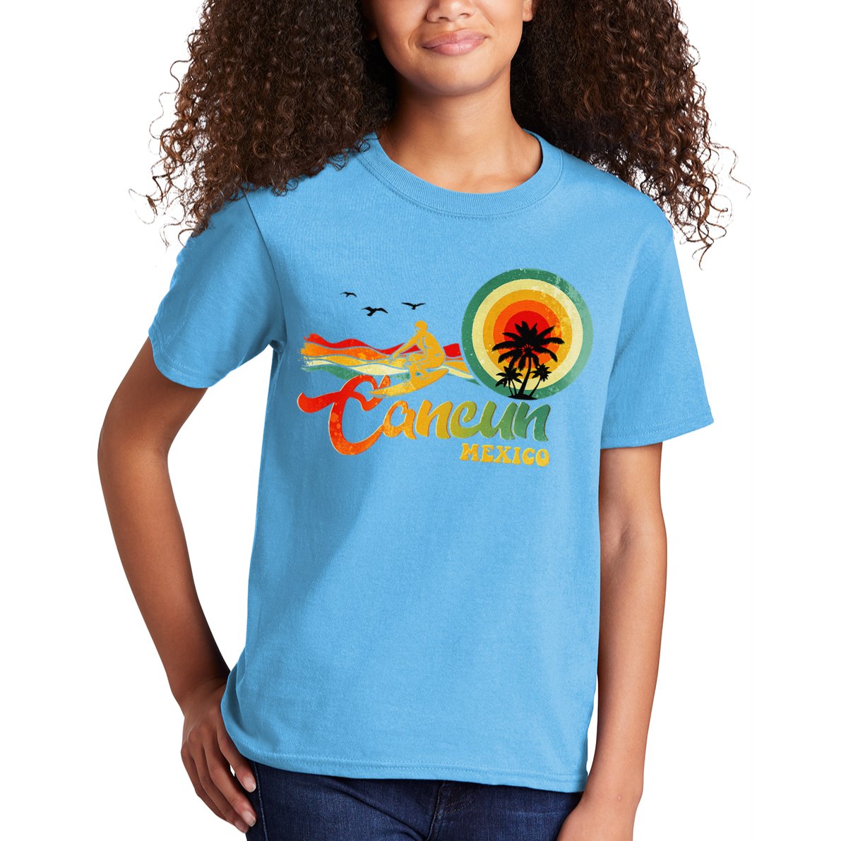 Summer Vacation Cancun Mexico Beach Kids T-Shirt