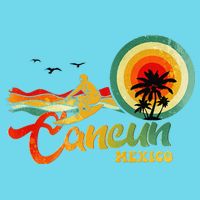 Summer Vacation Cancun Mexico Beach Kids T-Shirt