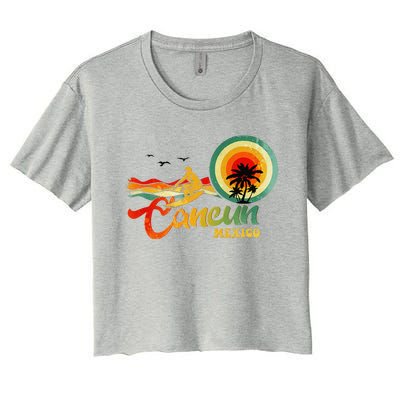 Summer Vacation Cancun Mexico Beach Women's Crop Top Tee