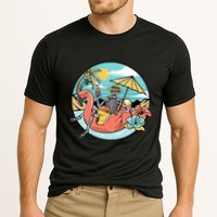 Summer Vibes Chill Vibes Only Hippie Skeleton Cooling Performance Crew T-Shirt