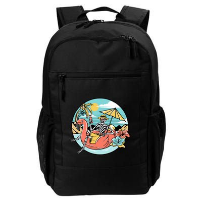 Summer Vibes Chill Vibes Only Hippie Skeleton Daily Commute Backpack