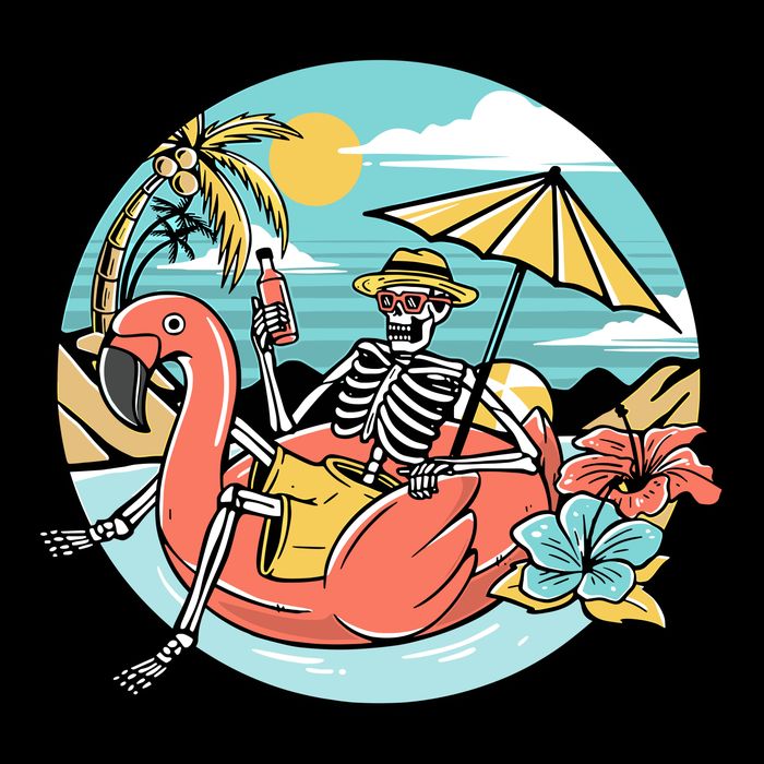 Summer Vibes Chill Vibes Only Hippie Skeleton Button