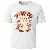 Spooky Vibe Cute Hippie Ghost Cooling Performance Crew T-Shirt