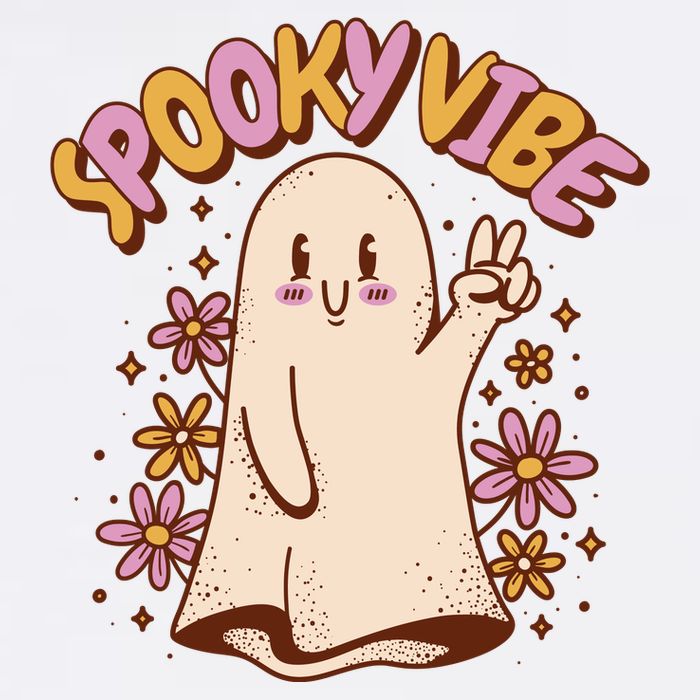 Spooky Vibe Cute Hippie Ghost Cooling Performance Crew T-Shirt