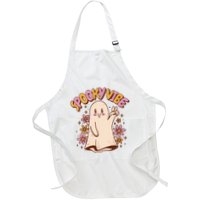 Spooky Vibe Cute Hippie Ghost Apron