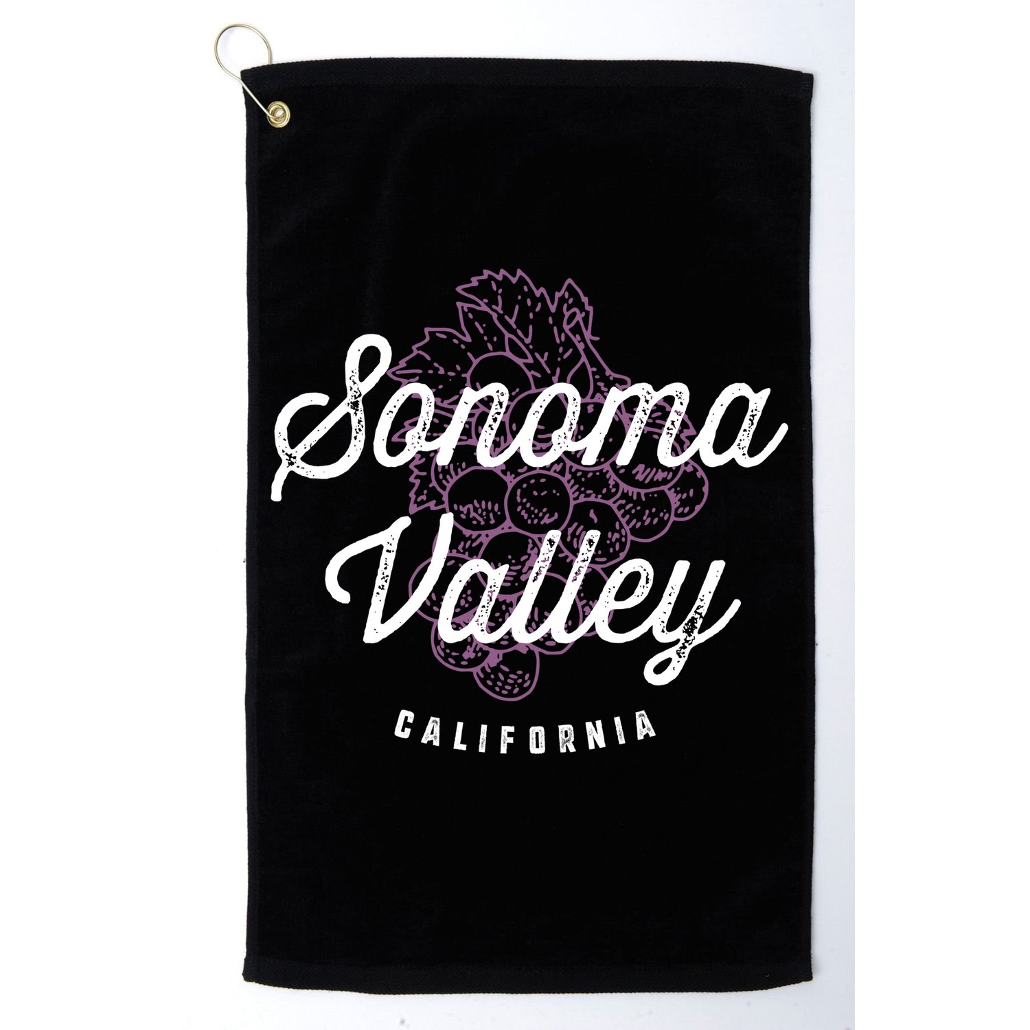 Sonoma Valley California Wine Country Vintage Gift Golf Towel