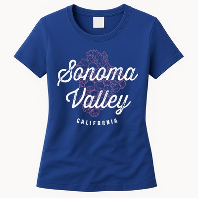 Sonoma Valley California Wine Country Vintage Gift Womens T-Shirt
