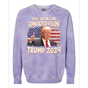 Still Voting Convicted Felon 2024 Colorblast Crewneck Sweatshirt