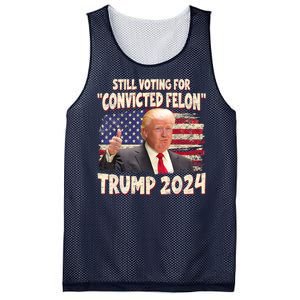 Still Voting Convicted Felon 2024 Mesh Reversible Basketball Jersey Tank