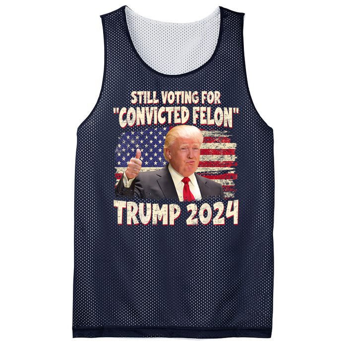 Still Voting Convicted Felon 2024 Mesh Reversible Basketball Jersey Tank