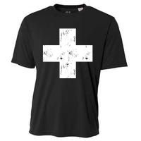 Swiss Vintage Cross Flag Switzerland Cooling Performance Crew T-Shirt