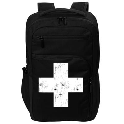 Swiss Vintage Cross Flag Switzerland Impact Tech Backpack