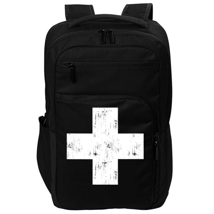 Swiss Vintage Cross Flag Switzerland Impact Tech Backpack