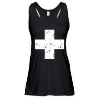 Swiss Vintage Cross Flag Switzerland Ladies Essential Flowy Tank