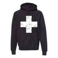 Swiss Vintage Cross Flag Switzerland Premium Hoodie