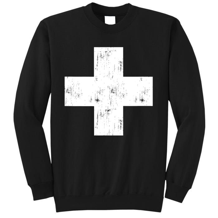 Swiss Vintage Cross Flag Switzerland Tall Sweatshirt