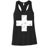 Swiss Vintage Cross Flag Switzerland Women's Racerback Tank