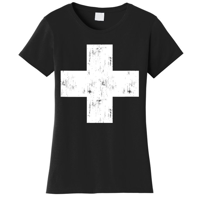 Swiss Vintage Cross Flag Switzerland Women's T-Shirt