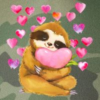 Sloth Valentine's Day Cute Sloth Hugging A Heart Legacy Tie Dye Trucker Hat