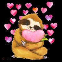 Sloth Valentine's Day Cute Sloth Hugging A Heart Mug